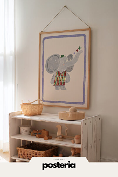 Posteria Modern Pastel Çocuk Odası Dekoru, Çocuk ve Bebek Odası Tablosu , Doğ...