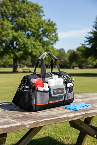 Probag Medium Size Medical Bag |   30 Compartments |   Water Resistant |   Reflective Carrying Case