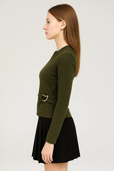 Ön Toka Detaylı Crop Bluz
