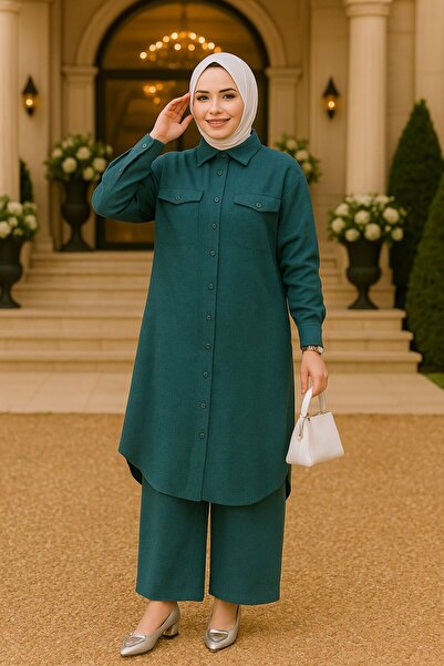 Neva Style Двокомпонентний комплект з ґудзиками, синій колір, для мусульманок 44661PM