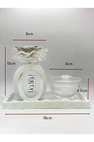 DVINA طقم مبخرة وديكور متكامل، يجمع بين البساطة العصرية والملمس الفني أبيض