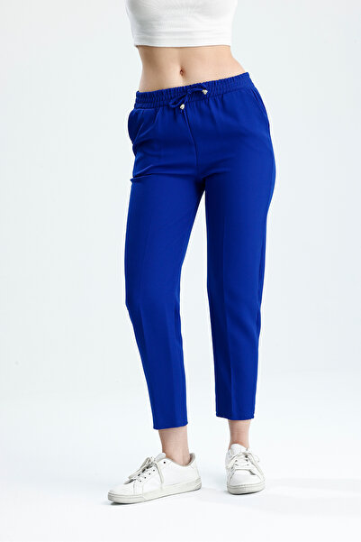 VOICTEC Παντελόνι καρότο με ψηλόμεσο ελαστικό κορδόνι και υφασμάτινες τσέπες