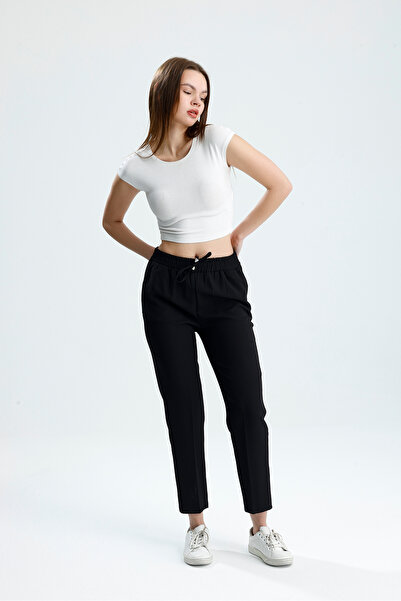 VOICTEC Doblové elastické kalhoty s vysokým pasem a látkovými kapsami