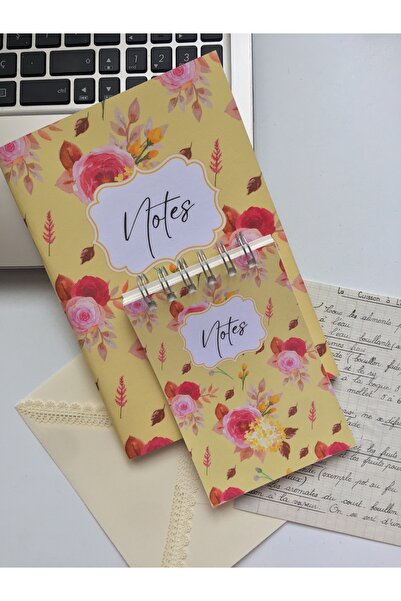 LaCerdaDizayn 2'li Çiçek Desenli Defter Seti