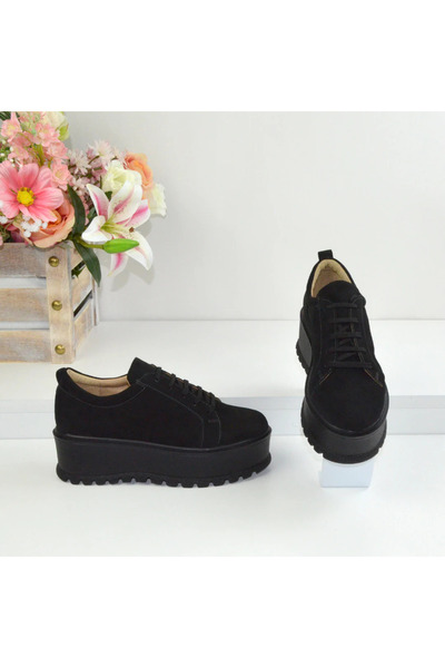 NEBY SHOES Women's Casual Shoes Made of Genuine Leather, Adelle, Black