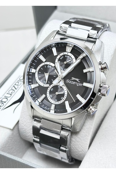 Slazenger Damat Saati Su Geçirmez Çelik Kordon Fonksiyonlu Erkek Kol Saati ILK2025DT