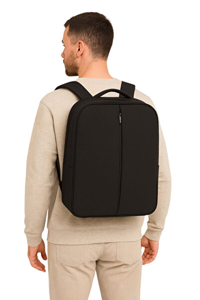 Çantachım Laptop Bag 15.6 Inch Black Notebook Backpack