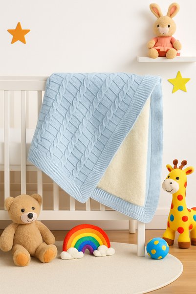 eomix kids Baby Blanket, Knitwear Acrylic Knitted Blanket, Welsoft Filling