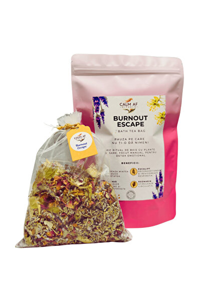 Calm AF Rituals Ceai de baie "Burnout Escape" – Mix de Plante, Uleiuri Esenti...