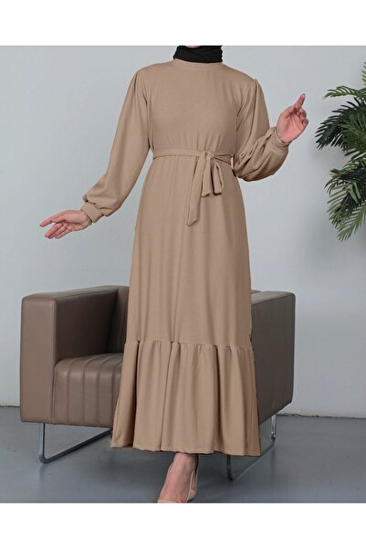 Modamorfo Φόρεμα με κομματιασμένη φούστα με ραβδώσεις