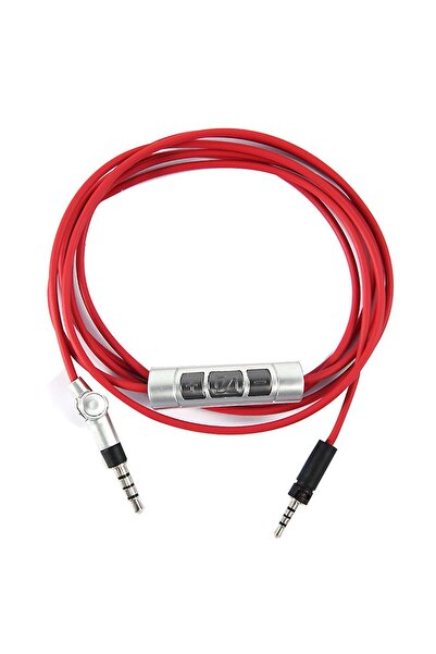 PadForce Cablu audio pentru Sennheiser Momentum 1, Momentum 2.0, Control volum, Lungime 1.50m - Roșu