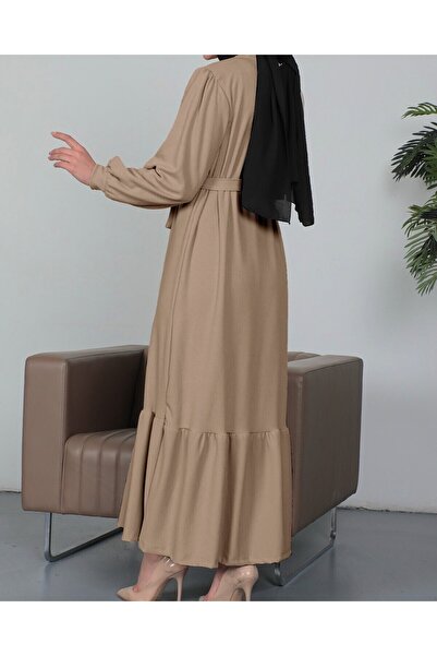 Modamorfo Φόρεμα με κομματιασμένη φούστα με ραβδώσεις