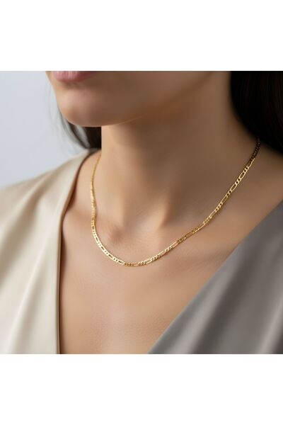 Snartun Xuping Gold Figaro Chain Necklace 45 cm – Classic and Elegant Design ...
