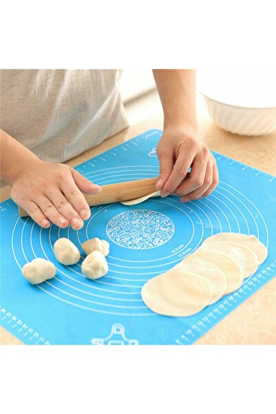 SSMEDIA Bază de gătit din silicon antiaderent cu unități de măsură - Albastru...