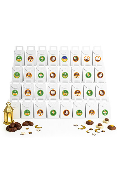 repro design 10x15cm 30 Günlük Ramazan Hediye Takvim Seti Boş Hediye Kutusu 3...