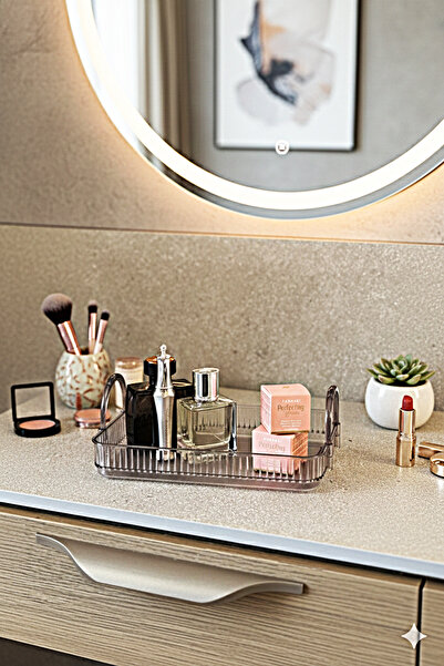 UNIQUE ME Makeup Organizer Cosmetic Accessory Organizer Bathroom Shelf Stone Gray