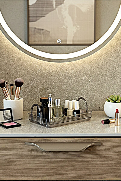 UNIQUE ME Makeup Organizer Cosmetic Accessory Organizer Bathroom Shelf Stone Gray