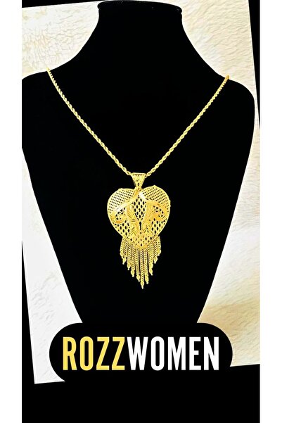 gülen dm Kolye Altın Görünümlü Halat Zincirli Şık