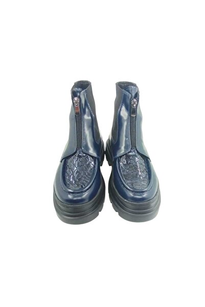 Oneka Shoes Men's Casual Chelsea Boots Navy Blue Opening 130825Cmbk0140