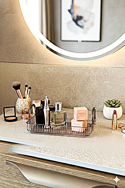 UNIQUE ME Makeup Organizer Cosmetic Accessory Organizer Bathroom Shelf Stone Gray