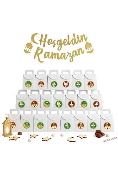 repro design 10x15cm 30 Günlük Ramazan Hediye Takvim Seti Boş Hediye Kutusu 3...