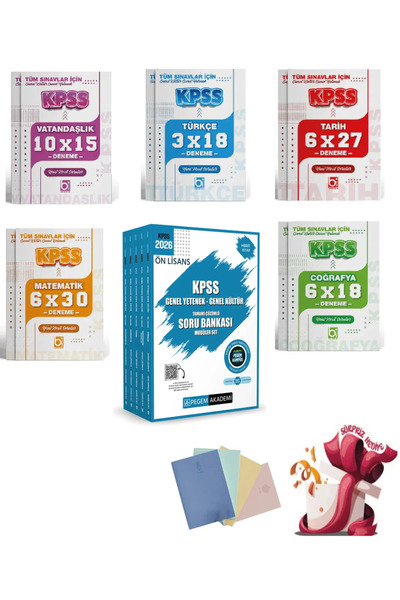 Pegem Akademi Yayıncılık Pegem 2026 KPSS GYGK Önlisans Soru Bankası ve Deneme...
