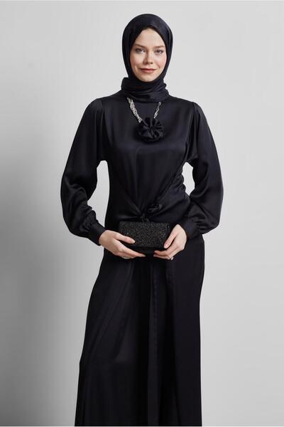 Alvina Brooch Detailed Dress 44631