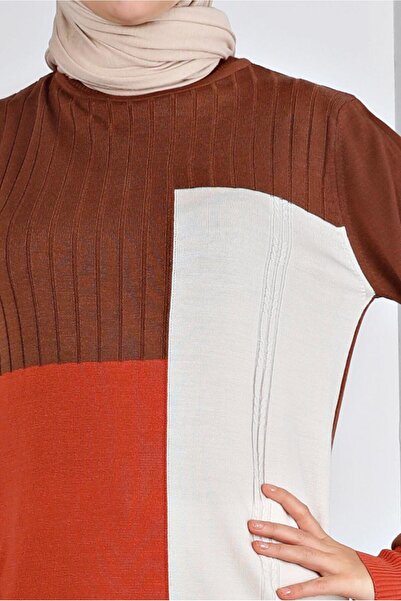 Alvina Color Block Knitwear Tunic 43180