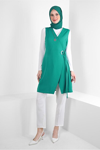 Alvina Belted Anvelop Vest 43875