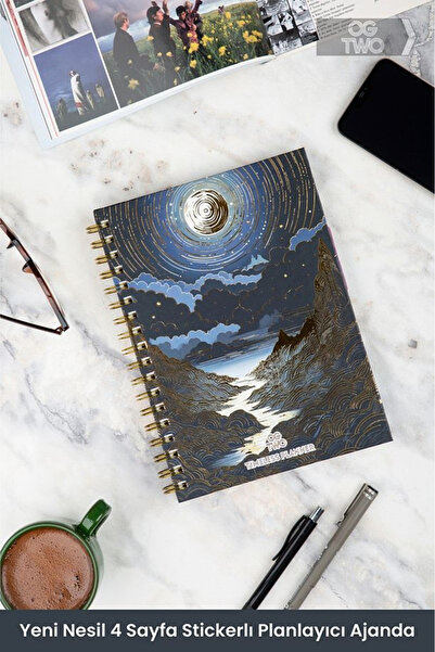 Genel Markalar Ogtwo Forest Aram 17X24 Cm Stickerlı Süresiz Planlama Sert Kap...