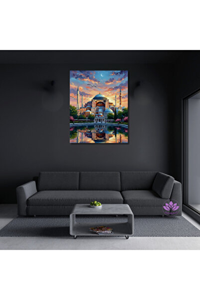 LİLYHOBBYLAND Sayılarla Boyama Seti Kasnağa Gerili İslami Eserler 50X65 cm: K...