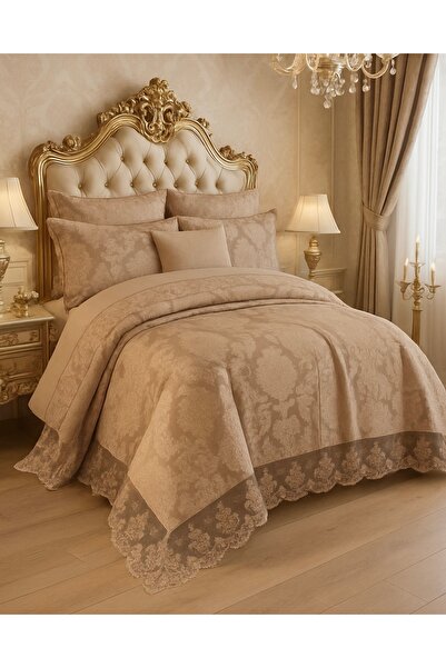 Çeyiz Bahçesi طقم غطاء لحاف للعرائس مصنوع من القطن بنسبة 100% مكون من 9 قطع م...