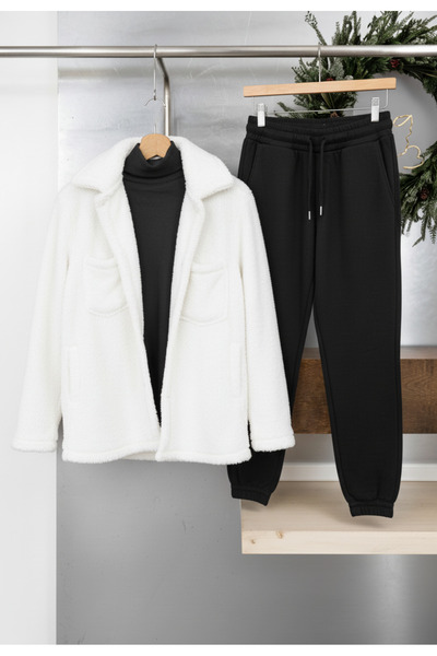 Fifty Color Σετ βελούδινο μπουφάν και παντελόνι με κουμπιά (δεν περιλαμβάνεται φούτερ)