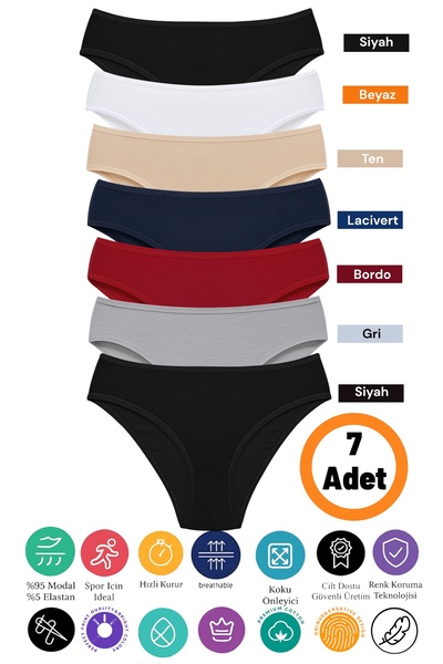 DU&ME Günlük Konforunuzu Artıran Pamuklu Kadın Iç Çamaşırı Külot Modeli Ile R...