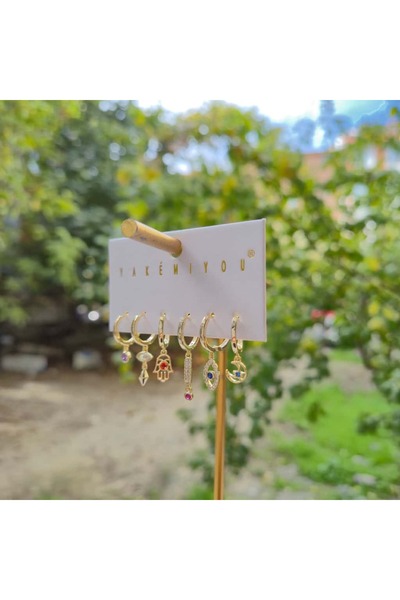 Yakemiyou طقم أقراط هامسا من الفولاذ المقاوم للصدأ