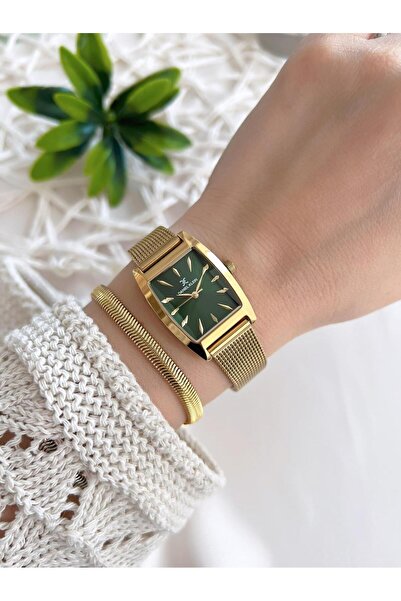 Daniel Klein Spor Hasır Kordon Köşeli Kasa 2 Yıl Garantili Kadın Kol Saati+Bileklik BDK.10791.3