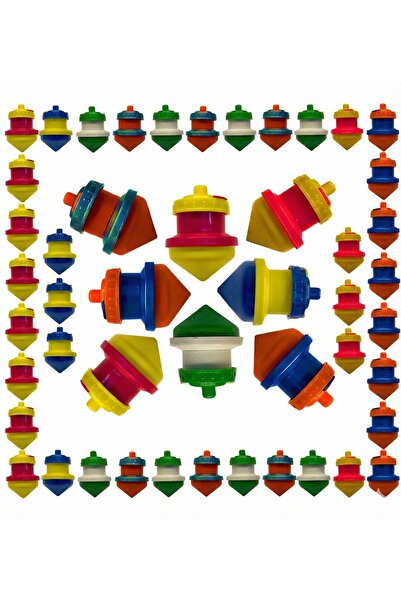 Mager 48 Adet Çevirmeli Basmalı Nostaljik Fırıldak Topaç