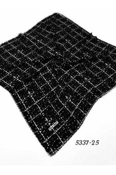 its AY shop وشاح حجاب نسائي من القطن المشتعل - أبيض وأسود