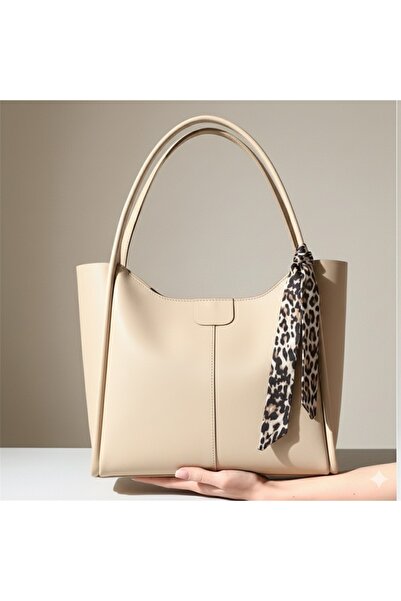 Madame Γυναικεία τσάντα ώμου & ώμου - Μεγάλο μέγεθος με φερμουάρ, κρεμ μαλακό συνθετικό δέρμα & μοντέρνο σχέδιο