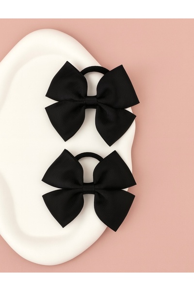 Toka Sepetim Siyah Fiyonk Toka 1 Çift Okul Tokası Bayram Tokası