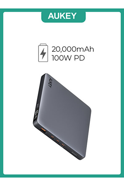 AUKEY Sprint X Power Bank 20,000 mAh 100W PD, PB-Y44 Selver