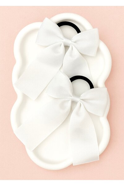 Toka Sepetim Beyaz Kurdele Fiyonk Toka 1 Çift Okul Tokası Bayram Tokası