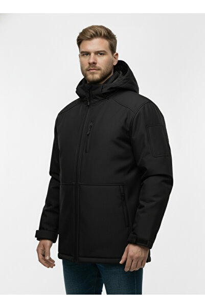 Lifeguard Large Size Softshell Waterproof Hooded Men's Coat 3Xl-8L