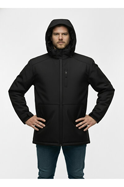 Lifeguard Large Size Softshell Waterproof Hooded Men's Coat 3Xl-8L