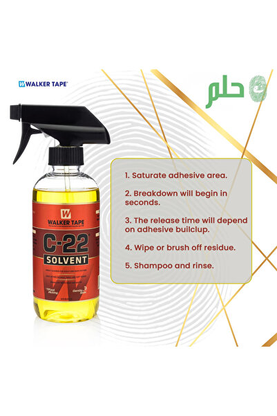 Walker Tape ® C-22 Solvent – 12 fl oz Spray Bottle – Fast-Acting Adhesive Remover for Hair Systems