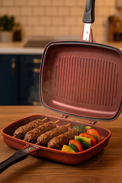 Generic Granite Non Stick Double Grilling Frying Pan For 36 CM