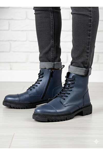 GÜR MODA AYAKKABI Справжня шкіра, ортопедична шкіряна підкладка, гумова підошва, шнурівка та застібка-блискавка, повсякденні черевики.