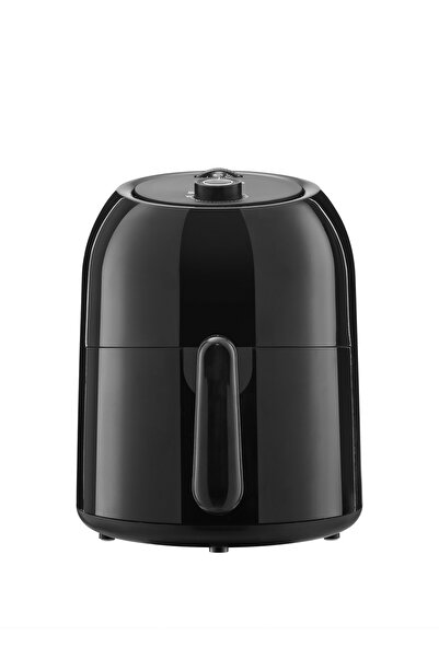 Lawazim Air Fryer 2.5L 1000W - Non-Stick Basket, Adjustable Temperature & Timer - Black