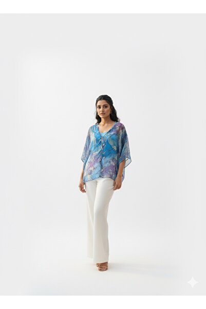 Cb Made In Italy Lüks Dokulu İtalyan İpeği Desenli Gömlek