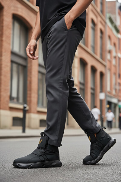 dehaine Black boots for men, fashion 062